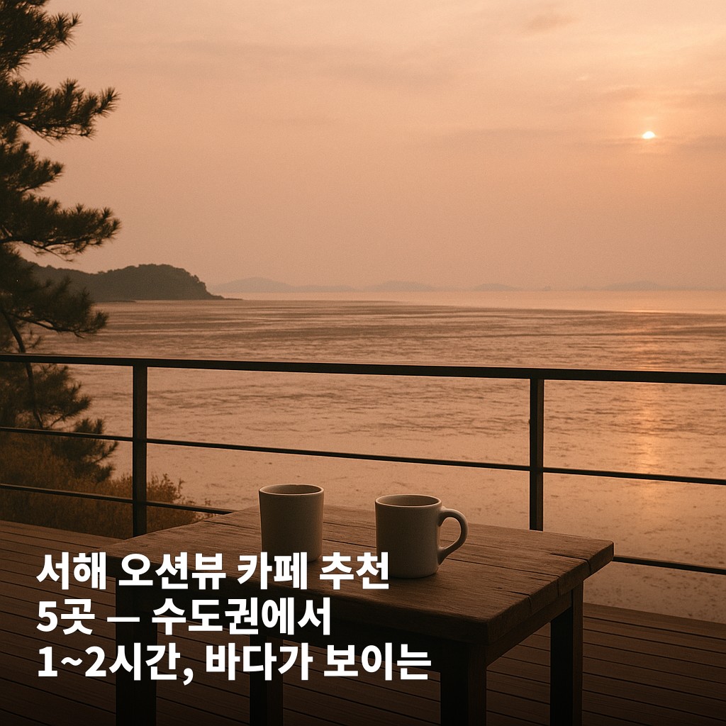 서해 오션뷰 카페 추천 5곳 — 수도권에서 1~2시간, 바다가 보이는 자리 대표 이미지