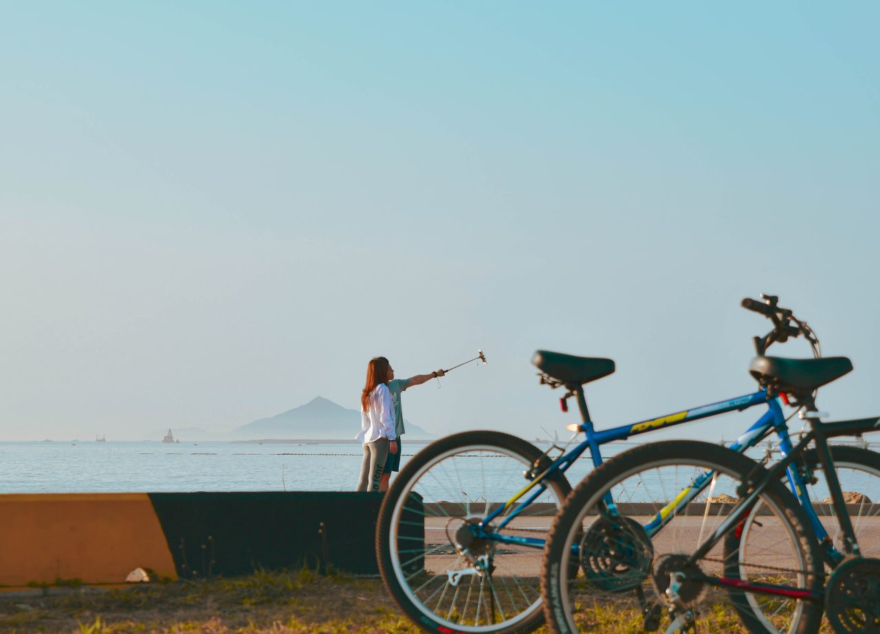 대부도 방아머리해변 근처 전동바이크 대여소 전경